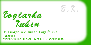 boglarka kukin business card